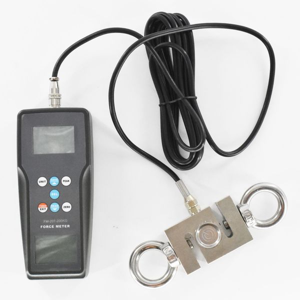 

fm-207-200k digital force gauge 1960n 200kgf 440lbf push pull tension meter