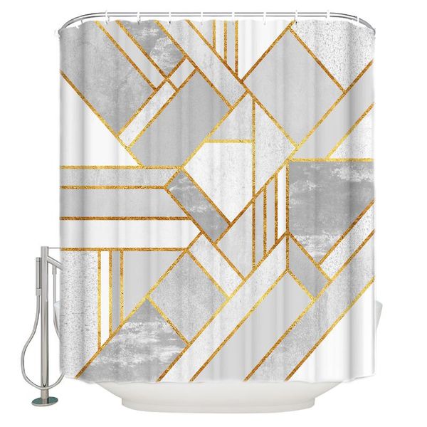 

shower curtains gold city extra long fabric bath bathroom decor sets with hooks