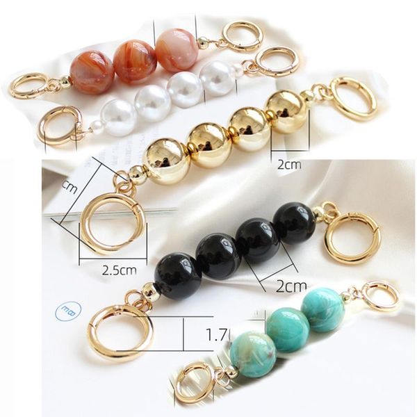 

bag parts & accessories 1pc replaceable fashion belt decoration extension chain women's armpit pearl strap pendant adjustment, Black