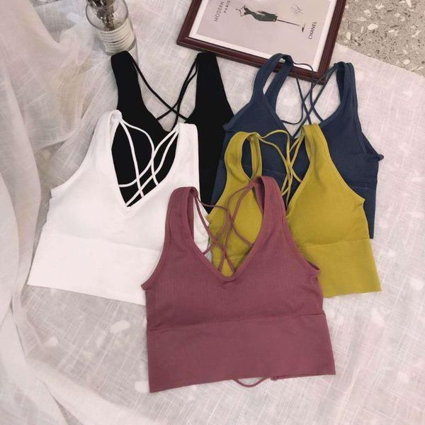 

yoga outfit cotton sports women bra running gym wear fitness stretch for bralet