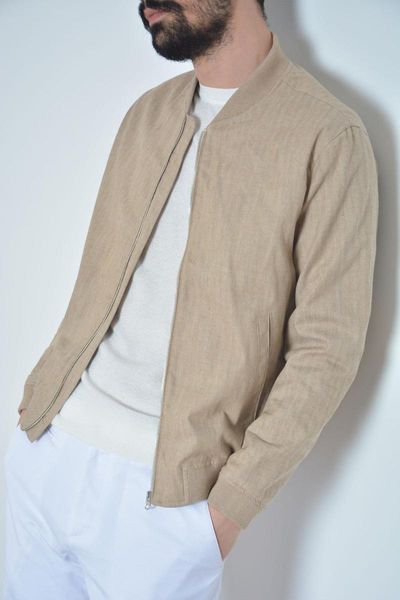 

bomber cotton linen zipper beige men 's jacket men's jackets, Black;brown
