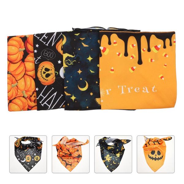 

dog apparel 4pcs pet saliva towel triangle scarf adorable collar