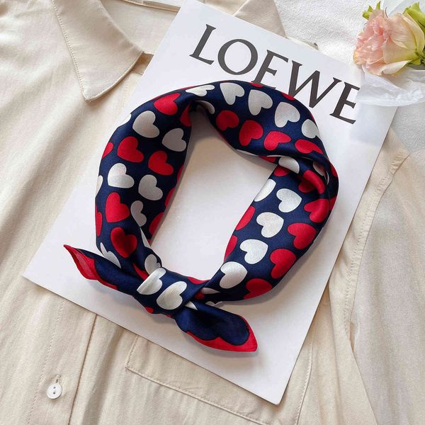 

silk women's versatile nnulberry love korea scarves spring and autumn, Blue;gray