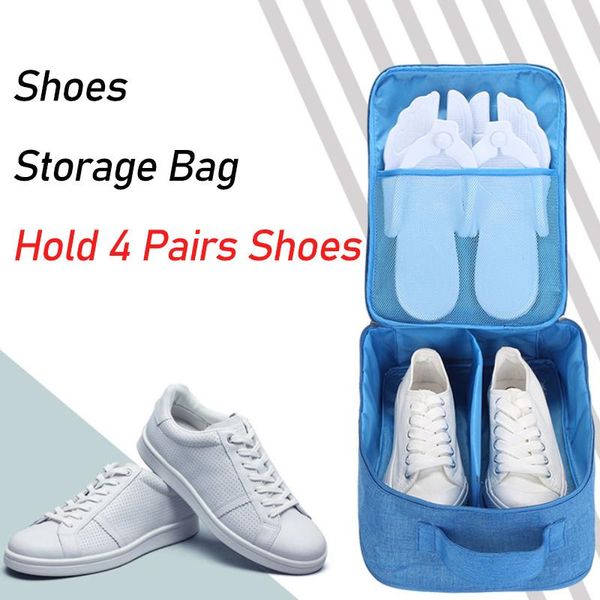 

storage bags portable travel multi functional makeup bag toiletry cosmetic pouch case shoe organizer hold 4shoes