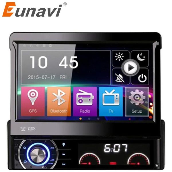 

player eunavi dk7090 7" single 1 din wce car dvd gps navigation universal in-dash detachable front panel auto radio audio stereo