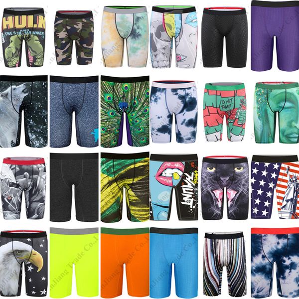 

11.2quick dry men panties underwear long briefs skateboard street fashion hip-hop sports shorts boxer pants c894, Black;white