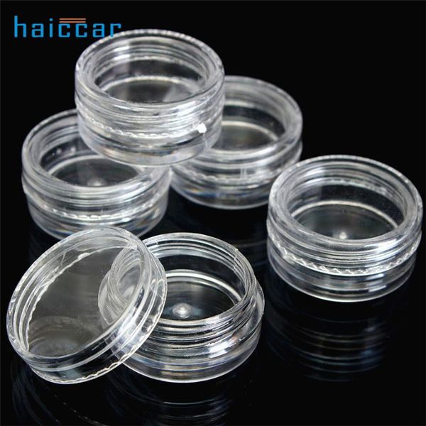 

50pcs haicar practical clear plastic empty cosmetic sample containers jars pots small 3g pretty refillable bottles good quality storage &
