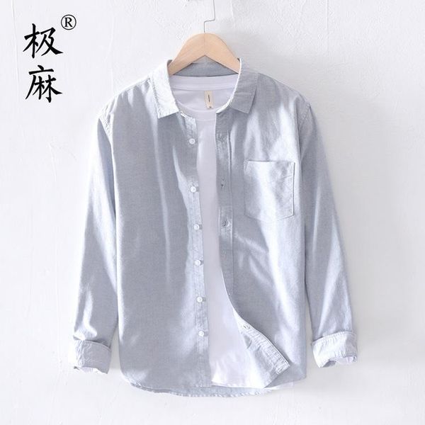 

men's casual shirts jima washed oxford long sleeve cotton shirt autumn mr. 749, White;black
