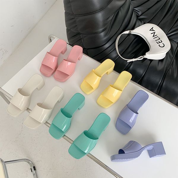 

wang hong da qing'er fashionable plastic slippers for women zlh, Black