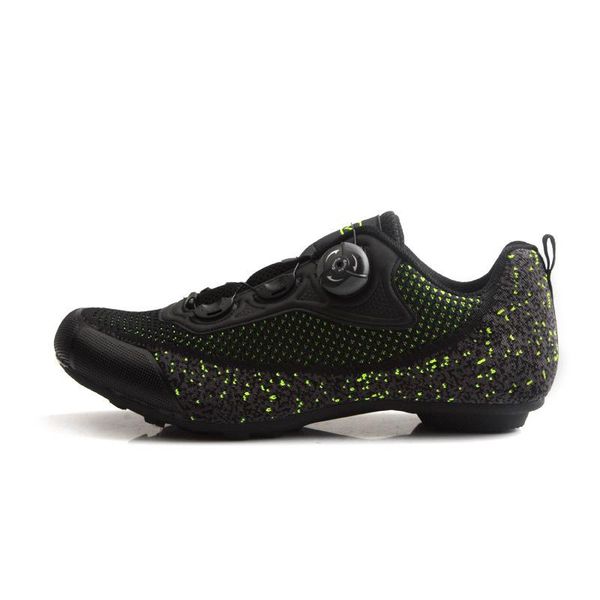 

tiebao non-lock cycling shoes knit breathable road bike rubber soles triathlon mtb racing riding sneakers footwear, Black