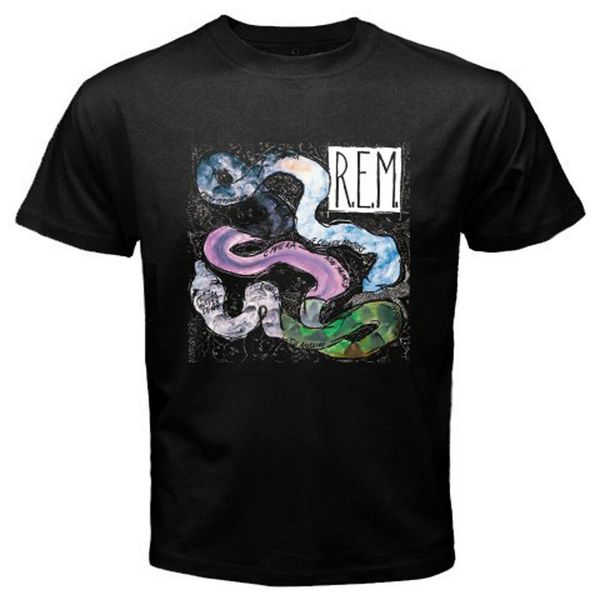 

New R.E.M Band Recogning Logo Men's Black T-Shirt Size S-3XL, White;black