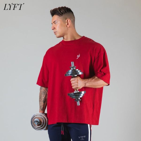 

Ã½ ft summer street trend t-shirt round neck loose big board jogging fitness cotton short sleeve men's t-shirts, White;black