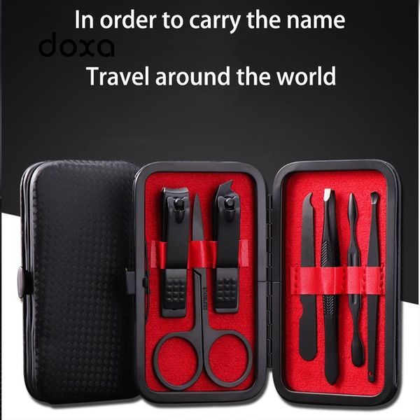 

nail art kits knife set black clippers scissors beauty tools 7 pieces