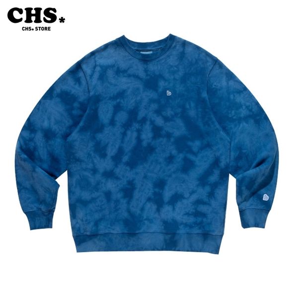 

crissrex store bent idea street tie dye loose couple pullover men's top, Black