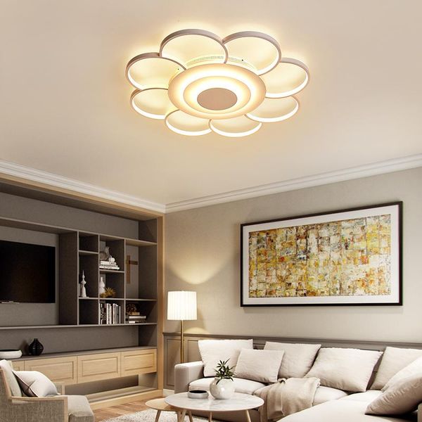 

modern flower chandeliers led white ceiling lamp for living room bedroom study kitchen indoor acrylic lighting luminaires
