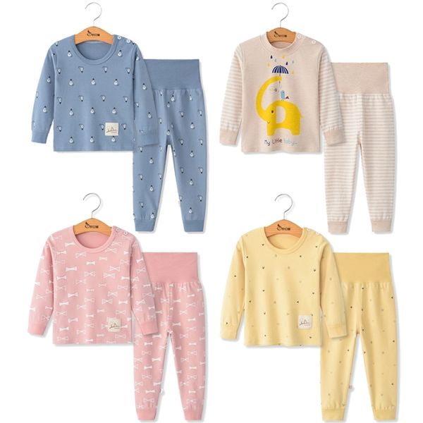 Bebê crianças pijamas conjunto outono crianças roupas terno natal sleepwear meninos cartoon pijamas meninas nightwear pijamas infantil 211109