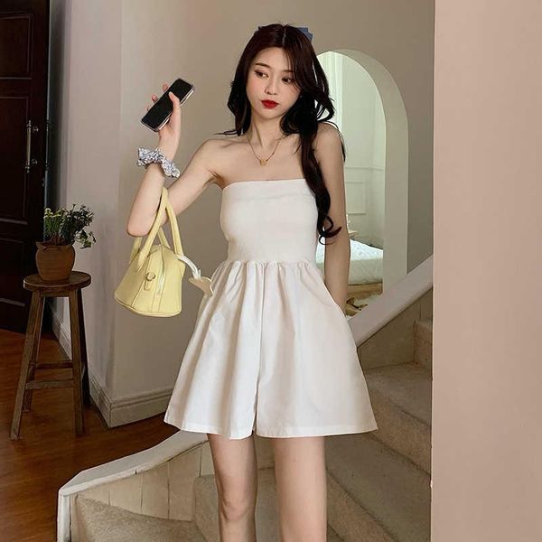 

casual dresses cmaz for women summer 2021 korean style, Black;gray