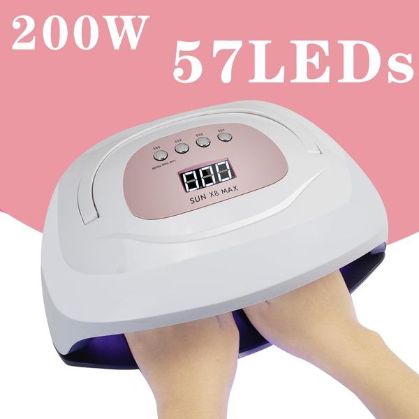 

nail dryers 57leds big power gel dryer led uv lamp with auto sensor low heat mode polish art manicure machine