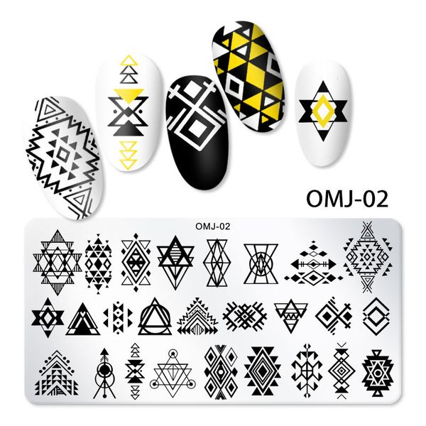 12 * 6 cm in acciaio inossidabile Nail Art Template Stamper Plate Flower Animal Glass Design per accessori per strumenti per manicure NAP001