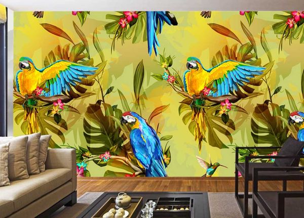 

wallpapers custom wallpaper vintage flower and bird decorative painting background bedroom decoration mural 3d wall for