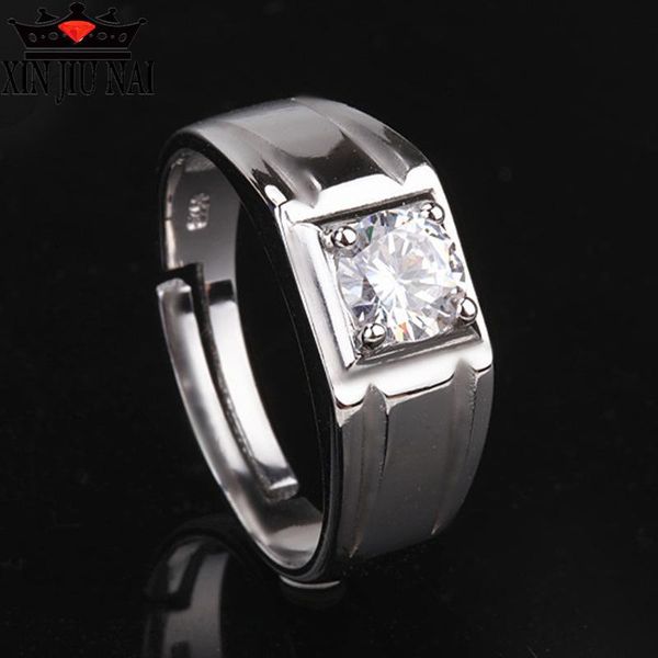 

cluster rings men's jewelry silver color zircon for men wedding male bague engagement fashion vintage ring trendy, Golden;silver