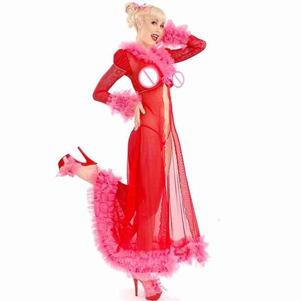 

transparent nightdress long night gown red christmas costumes for erotic underwear women lace santa lingerie, Black;white