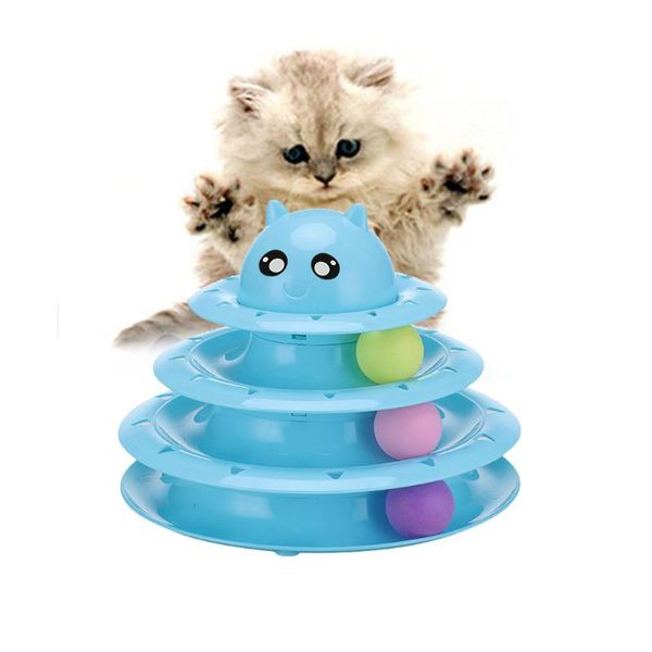 

cat toys creative funny pet toy intelligence triple play disc balls crazy ball disk interactive for iq traning