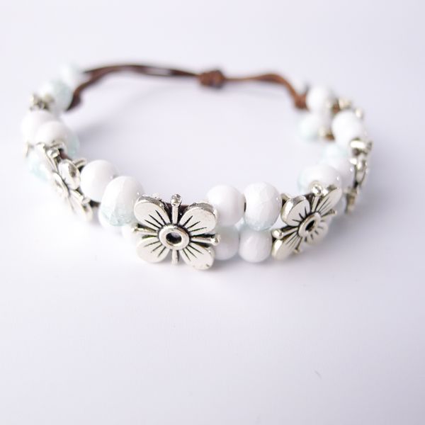 

beaded bracelets hand-made bohemian charm bracelets for women, Golden;silver