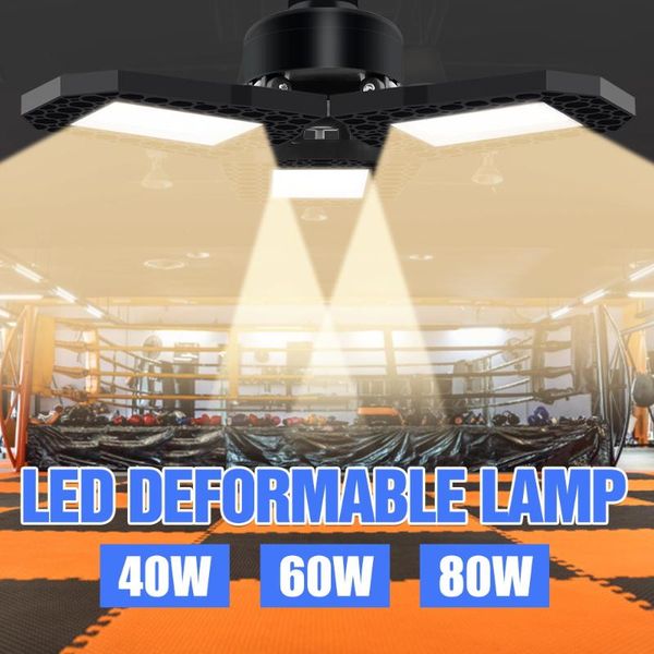 

bulbs 40w 60w 80w deformable garage light e27 high power bay lamp e26 folding workshop lights 220v waterproof led bulb 2835 smd