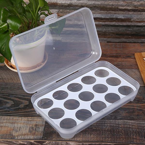 

storage bottles & jars household eggs box container portable plastic holder refrigerator food organizer case kitchen gadget
