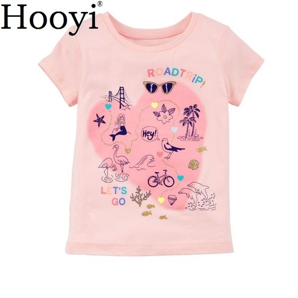 100% algodão roupa de bebê tops cor-de-rosa coração macio bebês meninas camisetas 6 9 12 18 24 meses infantil jumper crianças vestido roupas 210413