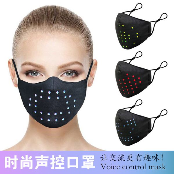

mask led display screen colorful voice music party voice cotton