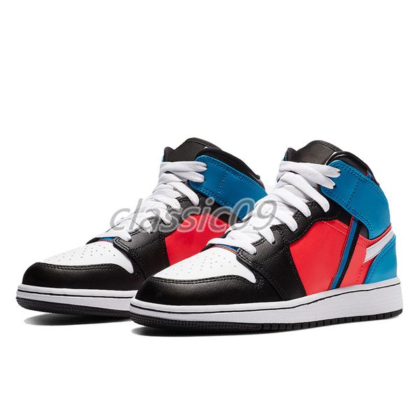 

1s mid chicago 2020 men women basketball shoes se white black red mid alternate red yellow multi patent trainers sneakersq3ic