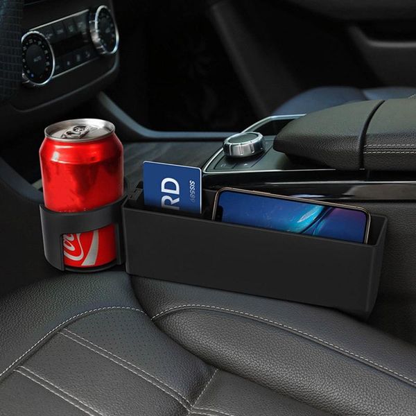 

car organizer seat storage box plastic auto crevice side case bag drink holder interior pocket water cup rack
