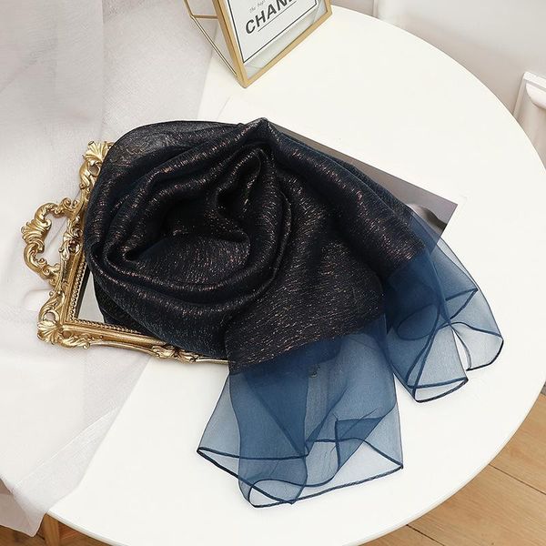 

hats, scarves & gloves sets 2021 fashion women printing long soft paris yarn scarf wrap shawl stole black, Blue;gray
