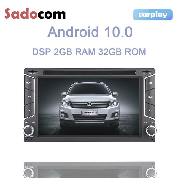 

player 7" dsp 2 din android 10.0 car dvd autoradio 32gb rom 2gb gps carplay bluetooth 4.0 for universal