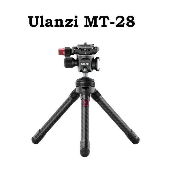 

ulanzi mt-28 tripod extendable for dslr smartphone slr camera vlog panoramic ballhead head with cold shoe carbon fiber tripods