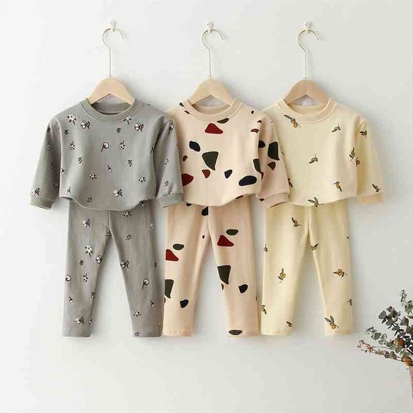 

kids clothing sets sweatshirt pants spring toddler boys girls clothes tracksuit baby pajamas children, White
