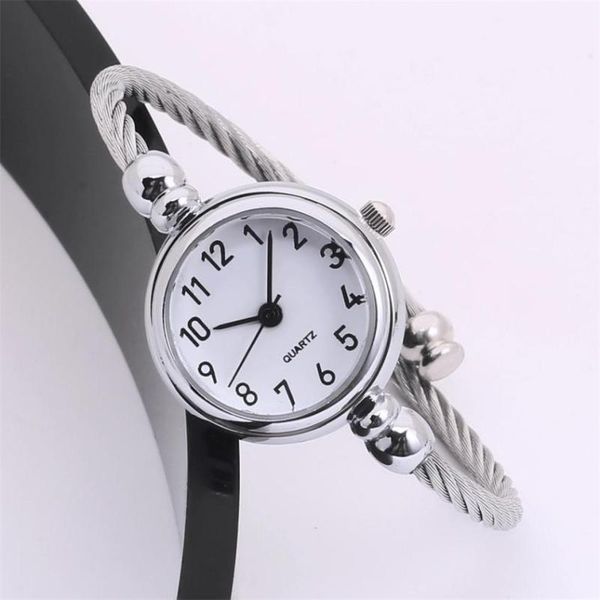 

mirror bracelet girl circular 2021 ladies simple beautiful analog wristwatch temperament souvenir fashion women's watches #d wristwatch, Slivery;brown