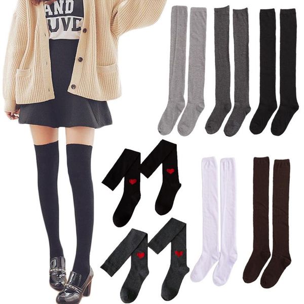 

socks & hosiery women stockings warm thigh high over the knee long cotton medias de mujer meia arras, Black;white