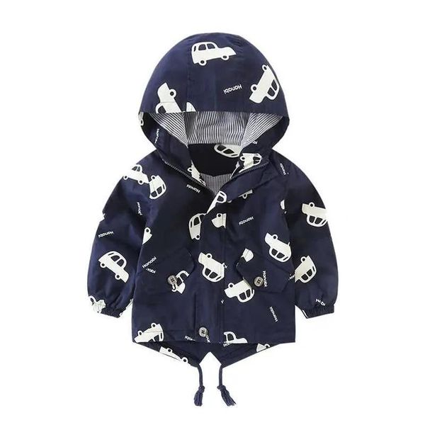 

jackets keelorn kids hooded for girls baby autumn coats fall winter fashion cartoon cars print clothes boys casual windbreaker, Blue;gray