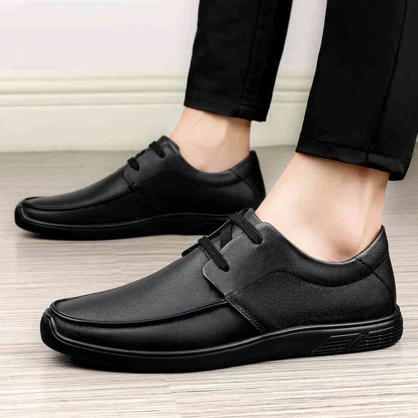 

dress shoes genuine leather classic man mens genuine oxfords lace up outdoor fashion comfort and leisure 3xsc, Black