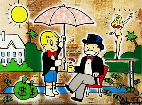 

alec monopoly umbrella cheers oil painting on canvas home decor handcrafts /hd print wall art picture customization is acceptable 21051028