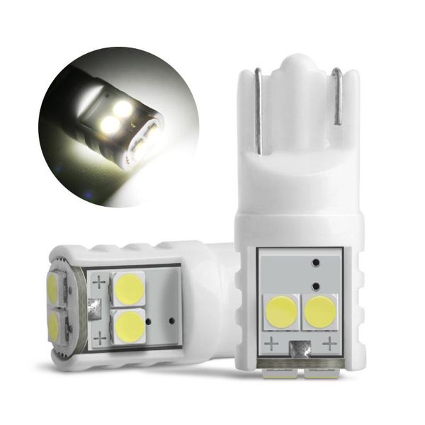 

emergency lights 2pcs super bright t10 w5w led bulbs 6 3030 smd interior panel lamp 194 car rear side marker parking light white 6000k