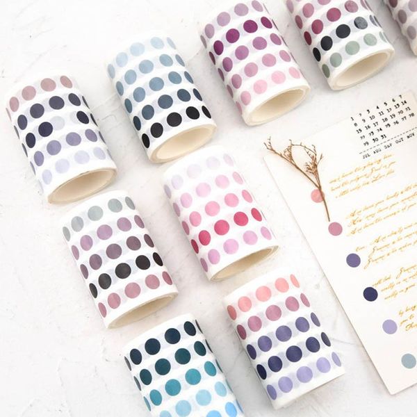 

gift wrap 1roll dot base scrapbook label sticker school office stationery multipurpose diy decorative tape to cover stains