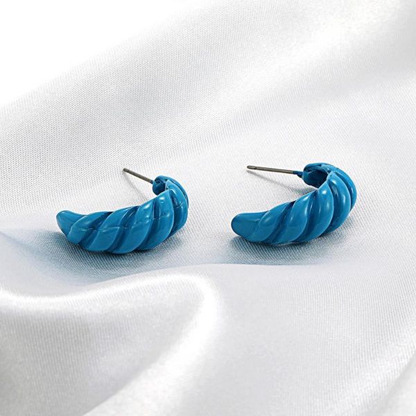 

hoop & huggie simple temperament metal c-shaped twist earrings jewelry accessories 2021, Golden;silver