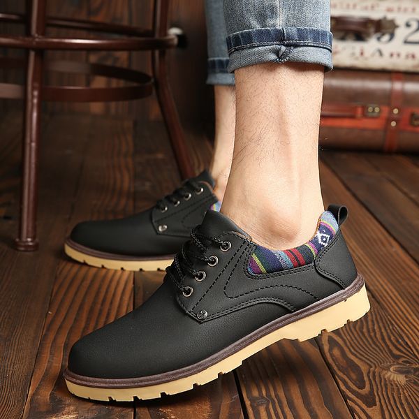 

dress shoes fashion men autumn lace up luxury brand office style outdoor walking casual man 77e0, Black