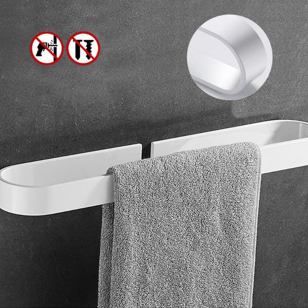 

towel racks 40cm self-adhesive rack punch creative anti-rust shelf holder for bathroom kitchen organizer