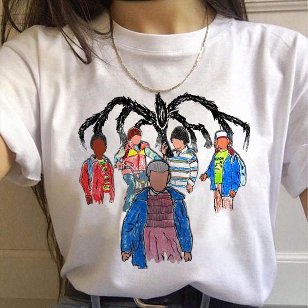 

stranger things 3 funny women t shirts viper eleven casual ulzzang short sleeve movie harajuku graphics, White