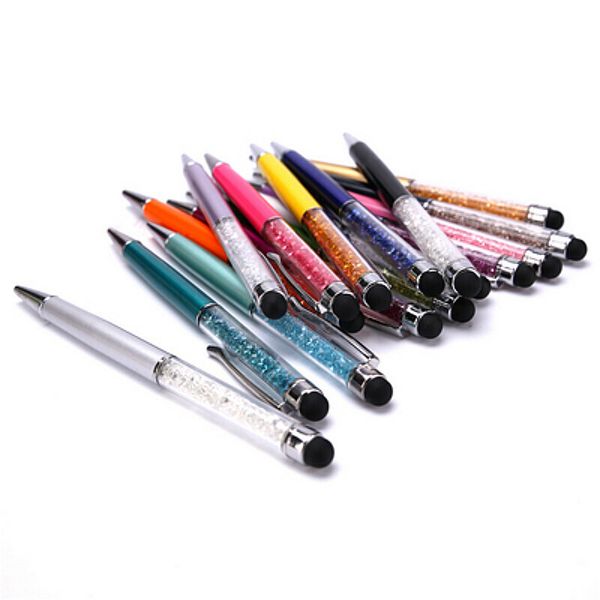 

6pieces/lot 1pcs color twinkle ballpoint pen creative novel stylus pen stationery concise office school pen ballpen, Blue;orange